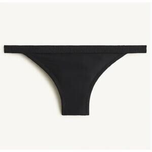 J.Crew Bikini Bottom Women's Plus XXL Black Ribbed-Trim Hipster Full-Coverage